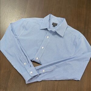 No Tags But Never Worn Kids Blue Crewcuts Checkered Button Down Shirt